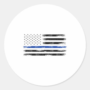 Adesivo Policial Americano Flag Thin Blue Line