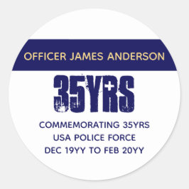 Adesivo Policial aposentado Thin Blue Line Personalizado