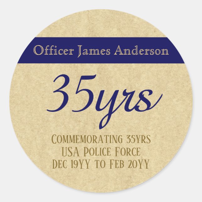 Adesivo Policial aposentado, Thin Blue Line, personalizado (Frente)