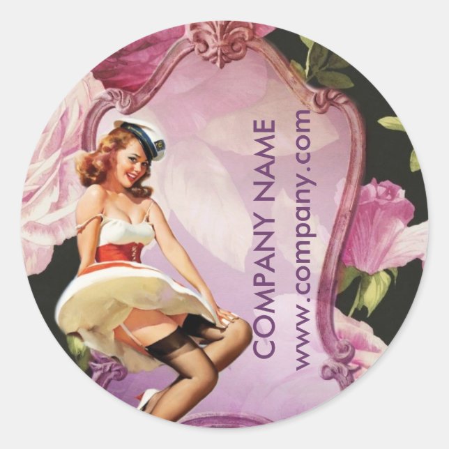 Adesivo Policial Cosmetólogo do Pin Up Girl (Frente)