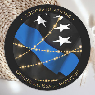 Adesivo Policial Festa de formatura fina linha azul