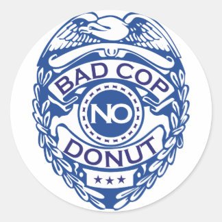 Adesivo Policial Incorreto Sem Rosquinha - Azul