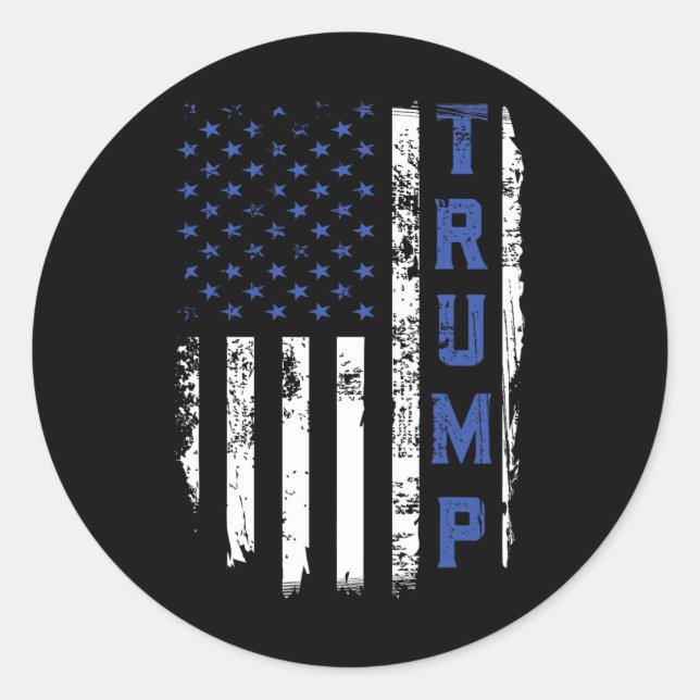 Adesivo Policial Thin Blue Line Republican Policial Usa Ba (Frente)