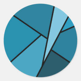 Adesivo Polígonos Teais abstrato