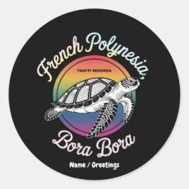 Adesivo Polinésia Francesa Bora Moorea Tahiti Tartaruga