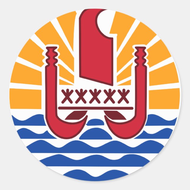 Adesivo Polinésia Francesa PF (Frente)