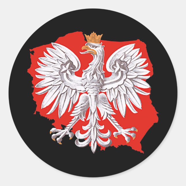 Adesivo Polish White Eagle Poland Map Polska Family (Frente)