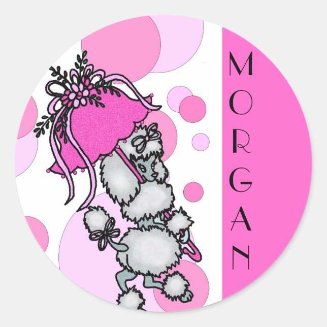 Adesivo Polk-a-dots N Poodles - Personalizável (Frente)