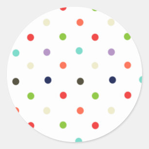 Adesivo Polka-dot colorida party confetti