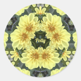 ADESIVO POLLY ~ PÁSCOA DAHLIAS AMARELO AMARELO RELIGIOSO ~
