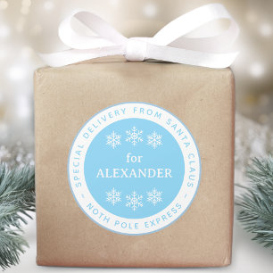 Adesivo Pólo Norte Especial Entrega do Papai Noel Nome