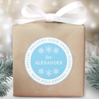 Adesivo Pólo Norte Especial Entrega do Papai Noel Nome