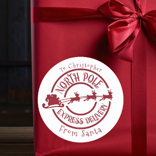 Adesivo Polo Norte - Expresso de Carimbo de Papais noeis 