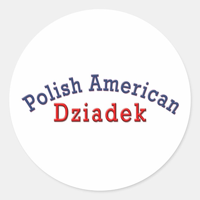 Adesivo Polonês Americano Dziadek (Frente)