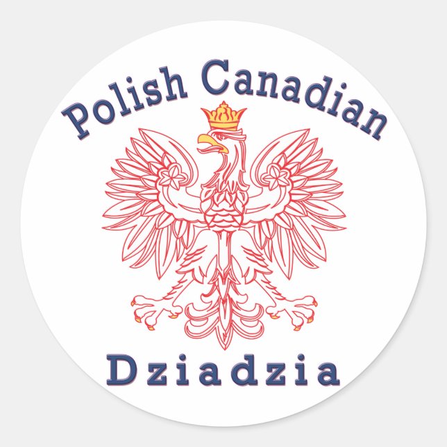 Adesivo Polonês Canadense Eagle Dziadzia (Frente)