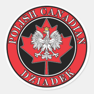 Adesivo Polonês Canadense Maple Leaf Dziadek