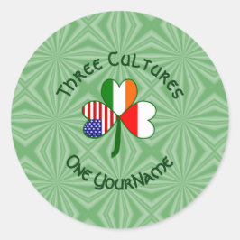 Adesivo Polonês Irlandês Irlandês Shamrock Flag Personaliz