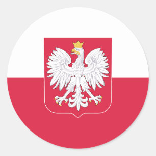 Adesivo Polônia Classic Round Sticker