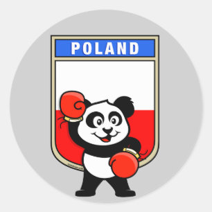 Adesivo Polônia de Boxing Panda
