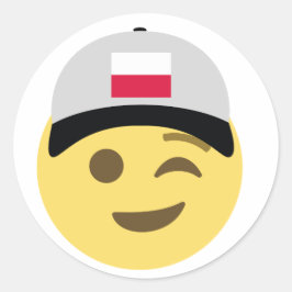 Adesivo Polônia Emoji Baseball Hat