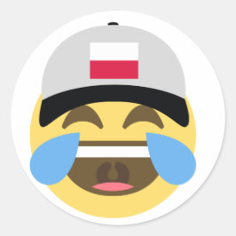 Adesivo Polônia Emoji Baseball Hat