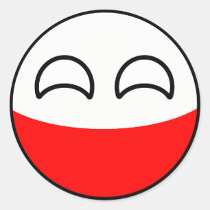Adesivo Polônia Geeky de tensão engraçado Countryball