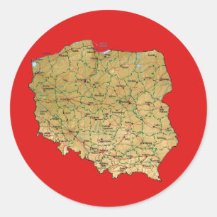 Adesivo Polônia Map Sticker