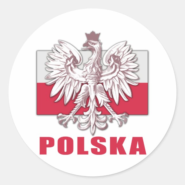 Adesivo Polônia Polska Casaco de Armas (Frente)