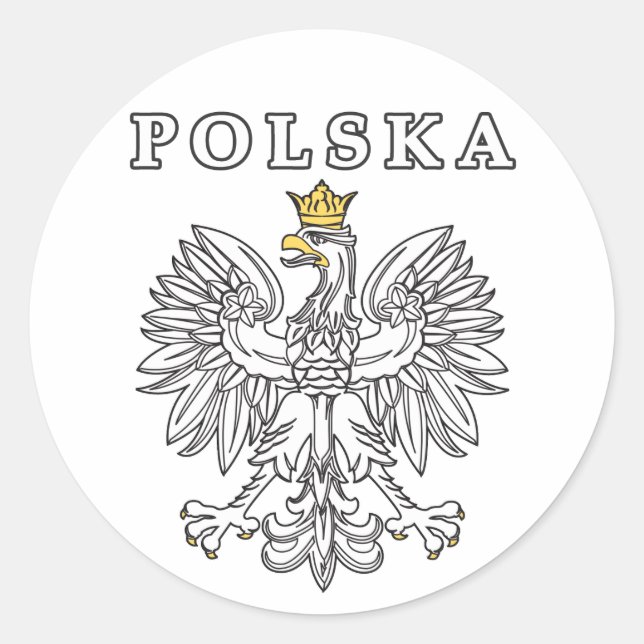 Adesivo Polska Com Águia Polonesa (Frente)