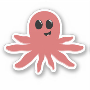 Adesivo Polvo cor-de-rosa feliz