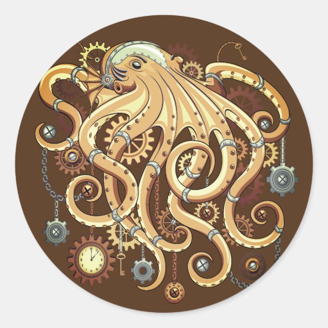 Adesivo Polvo Steampunk Retro Fantasia Mecânica (Frente)