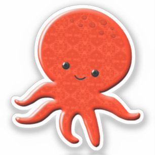 Adesivo Polvo Vermelho Fofo