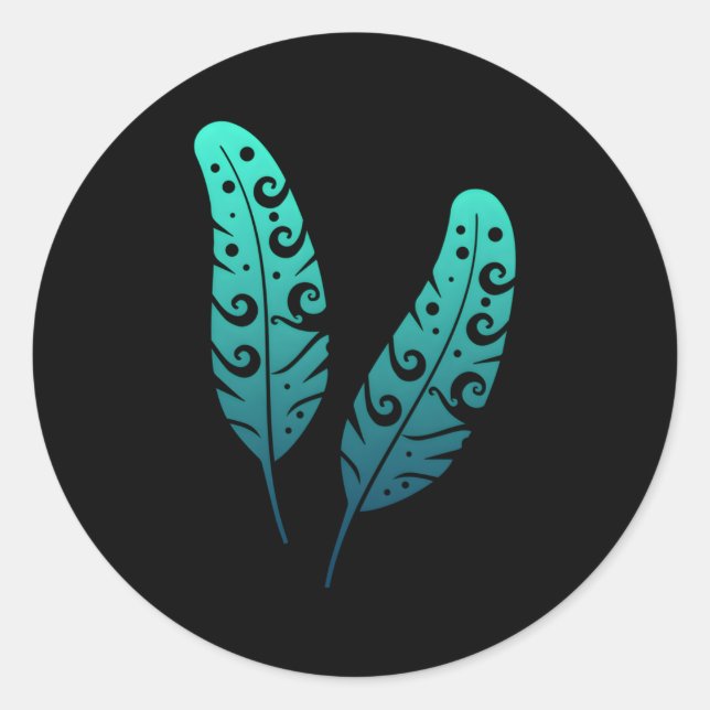 Adesivo Polynesia Maori Feather Tribal Tattoo Nova Zelândi (Frente)