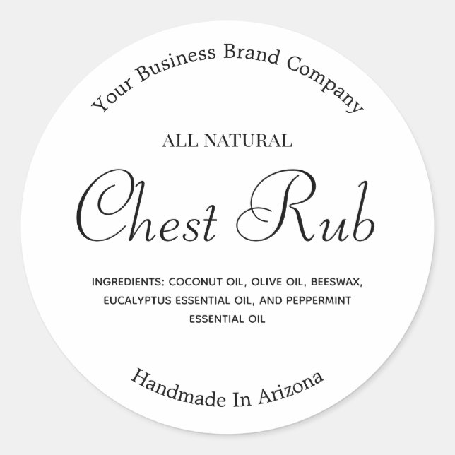 Adesivo Pomada de Eucalyptus Balm Minimalista Moderna (Frente)