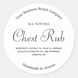 Adesivo Pomada de Eucalyptus Balm Minimalista Moderna