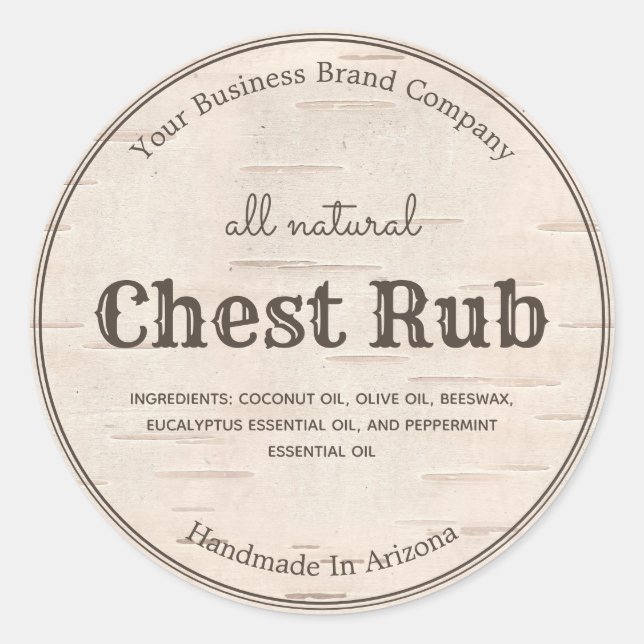 Adesivo Pomada Eucalyptus Salve, Estilo Ocidental do País (Frente)