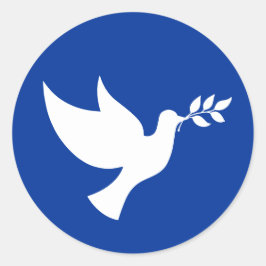 Adesivo Pomba da Paz Azul e Branca