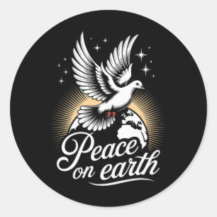Adesivo Pomba da Paz na Terra e Globo Natal Pacífico