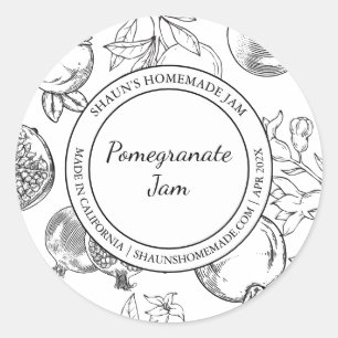 Adesivo Pomegranate Jam Sketch