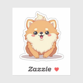 Adesivo Pomerânia charmosa, Bubble Kawaii Delight, Pequeno