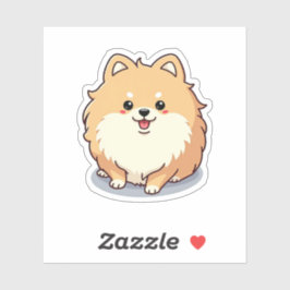 Adesivo Pomeraniano Adorável, Charme Borralheira Kawaii, P