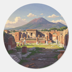 Adesivo Pompeia Itália Viagem