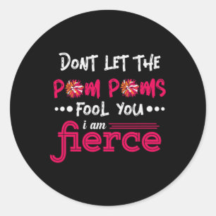 Adesivo Pompoms de Cheerleader Eu Sou Fierce Deception'