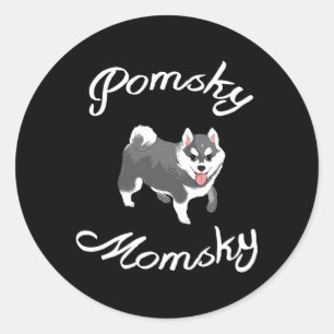 Adesivo Pomsky Momsky Pet Pomsky Mamãe