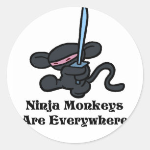 Adesivo Pontapé preto de Ninja