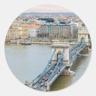 Adesivo Ponte da Cadeia de Budapeste e rio Danúbio
