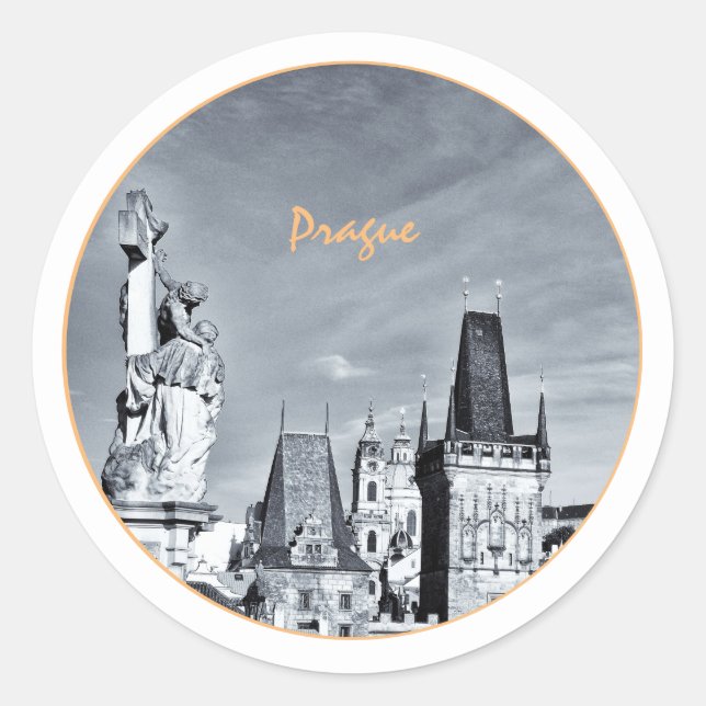 Adesivo Ponte de Praga & Charles, Cristo, Castelo / Tcheci (Frente)