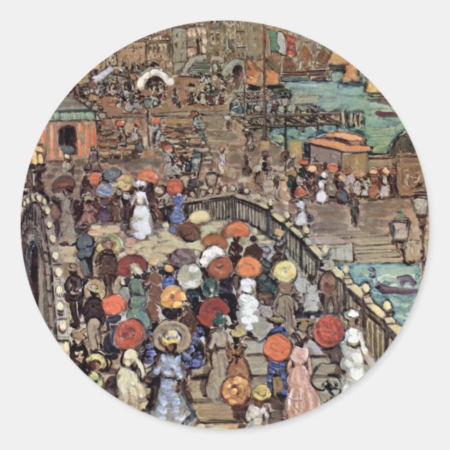 Adesivo Ponte Della Paglia, Veneza por Maurice Prendergast (Frente)