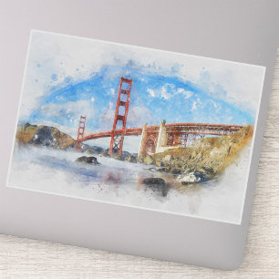 Adesivo Ponte Golden Gate em pastel em São Francisco