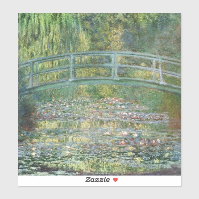Adesivo Ponte Japonesa de Claude Monet Arte da Ninfeia (Folha)